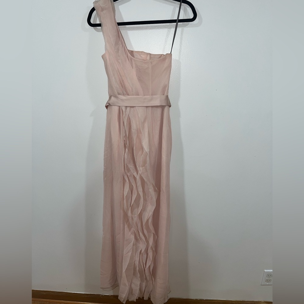 Pastel Pink White by Vera Wang formal floor length dress. Size 4